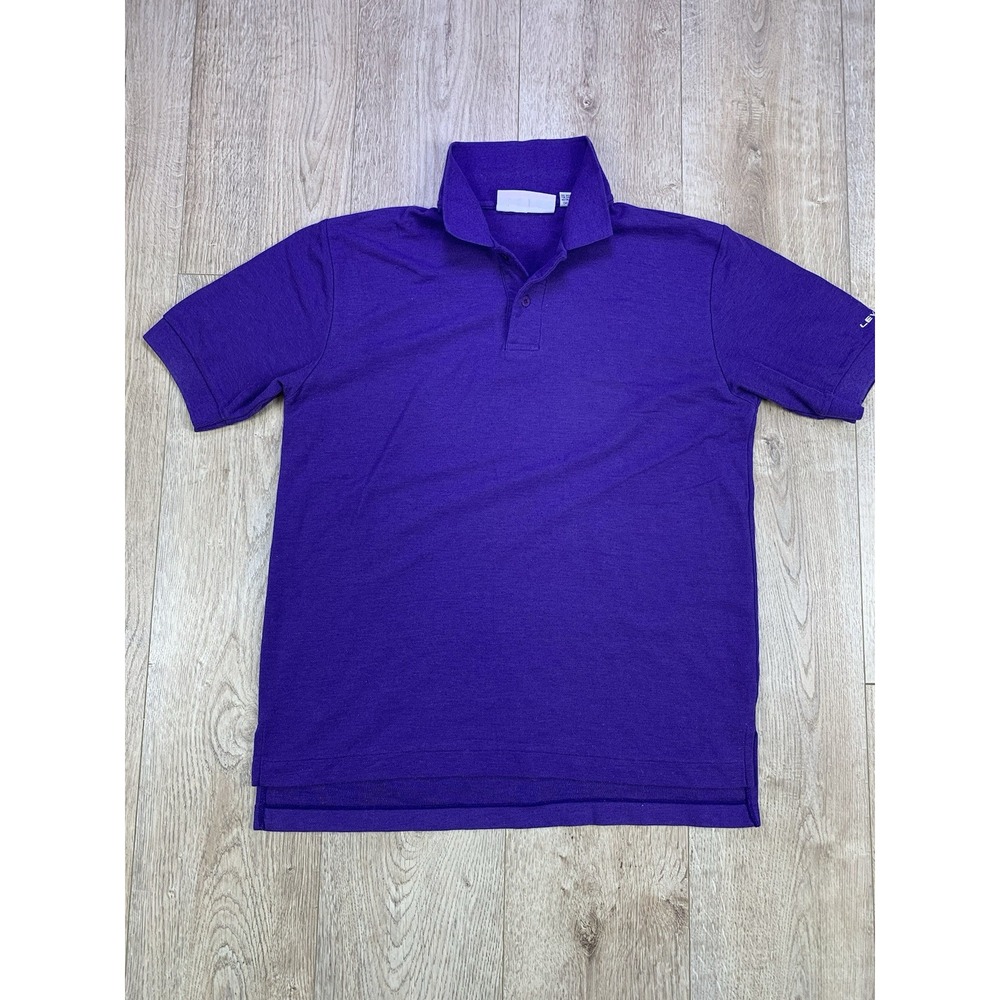 Vintage Levis Short‎ Sleeve Purple Polo Shirt Adult Men's Large Rugby Collared